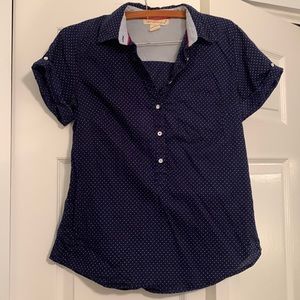 H&M Short Sleeve Button Up Polka Dot